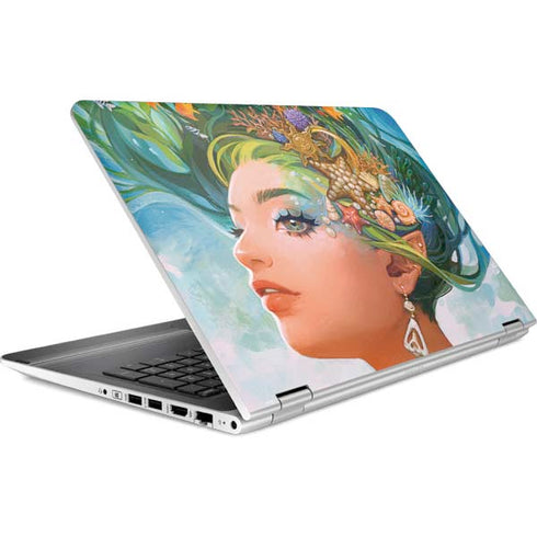 Mermaid with Sea Stars in Her Hair by Ivy Dolamore HP Pavilion Skin